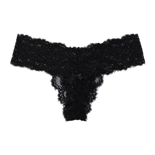 Aligament Intimates Europe And America Lace Thong Female Low Waist Sex  Sports Breathable T Pants Female Cotton Crotch Thong Underwear Size XL