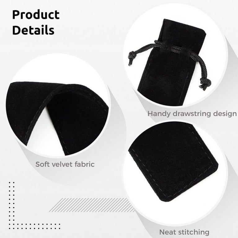 Tupalizy Velvet Drawstring Pen Pouch Bag Single Suede Pen Sleeve Holder  Small Case Pencil Pouch for Protecting Gifting Storing Wood Pen Diamond