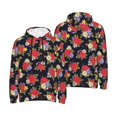 thumbnail image 6 of Bingfone Red Rose Flower Men's Drawstring Hoodie Long Sleeve Pocket Sweatshirts-4X-Large, 6 of 6
