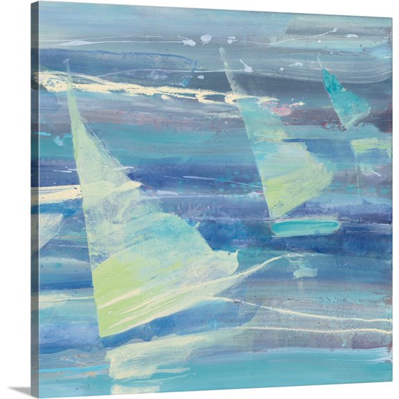 Great BIG Canvas | "Summer Sail II" Canvas Wall Art - 30x30