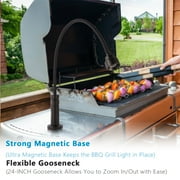 NextLED Ultimate BBQ Grill Light, 24 Inch Flexible Neck with a Strong Magnetic Base, Innovative Design Provides a Warm Even Light with Infinite Brightness Adjustability, Illuminates Grilling Surface