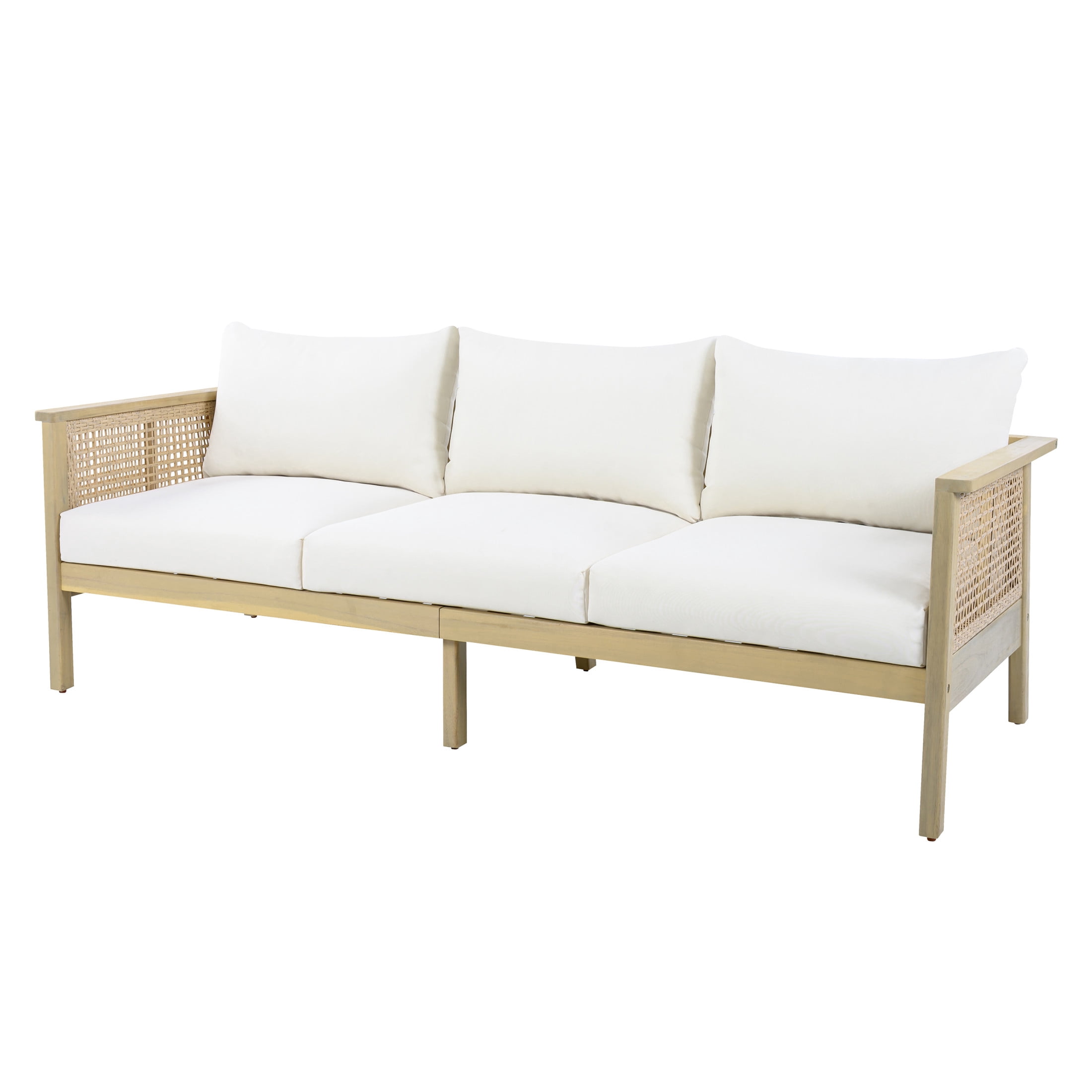 Christopher Knight Home 5-Piece Patio Acacia Wood Conversation Set with Coffee Table, 8 Seats, Light Teak