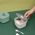 thumbnail image 4 of Caja de especias Combinación Kit de condimentos de rejilla múltiple Cajas de almacenamiento Contenedores a prueba de polvo Frascos a prueba de humedad Cocina Sal Hierba Blanco Gris Jumpingount  HA011905-01, 4 of 7