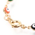 thumbnail image 3 of Real 18K Gold Plated Brass Enamel Link Bracelets Colorful 200mm, 3 of 3