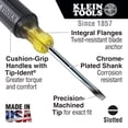 thumbnail image 2 of Klein Tools 608-3 Mini Flathead Screwdriver with 1/8-Inch Cabinet Tip, 3-Inch Round Shank, Cushion Grip Handle, 2 of 2