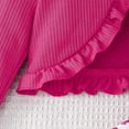 thumbnail image 5 of Little Girls Outfits Sets 2 Piece Dresses With Jacket Casual Spring Fashionable Sleeveless Dress Cardigan Combo Fall Girls Clothes Hot Pink Size 7-8T, 5 of 9