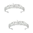 thumbnail image 6 of Worgeous 2pcs Rhinestones Stars Crown Goddess Headpiece Bridal Tiara Beautiful Wedding Accessory, 6 of 8