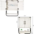 thumbnail image 2 of Gabinete de Baño de 3 Niveles, Armario de Pared para Baño (Blanco), 2 of 8