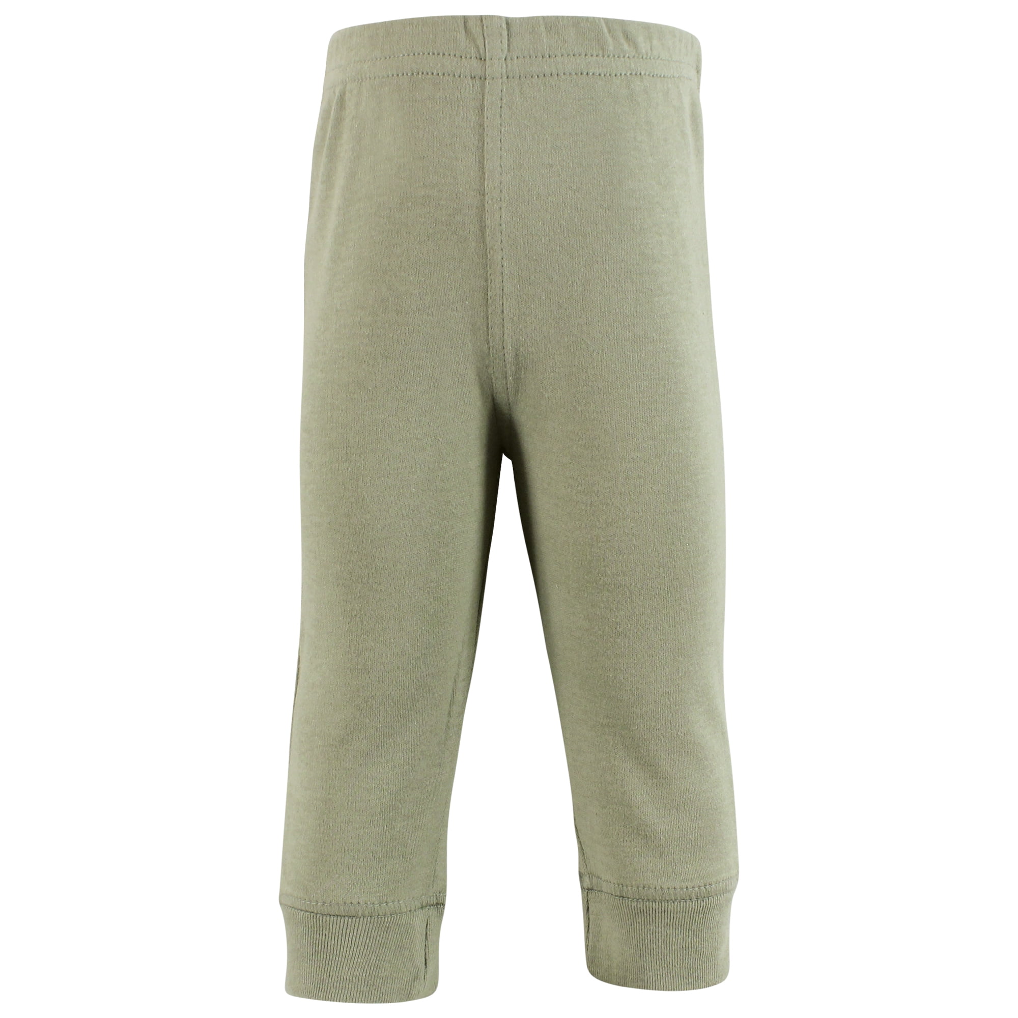 Hudson Baby Cotton Pants and Leggings, Beige Safari Scene, Preemie