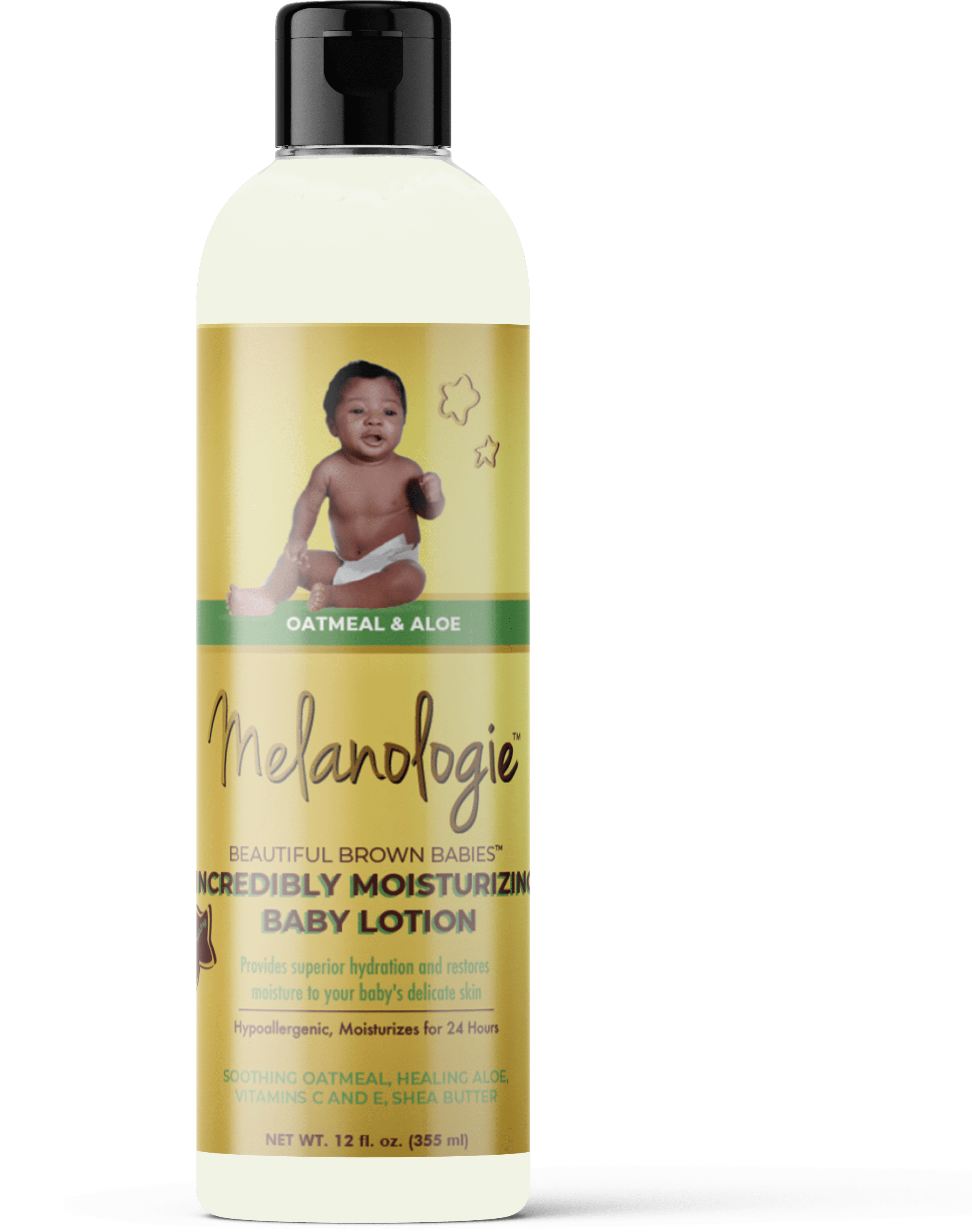 Melanologie Beautiful Brown Babies Moisturizer - Oatmeal & Aloe 12 FL Oz