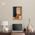 thumbnail image 3 of Blue And Cream II Canvas Midcentury Abstract Wall Art by Art Remedy, Gold Frame, 16" x 24", 3 of 7