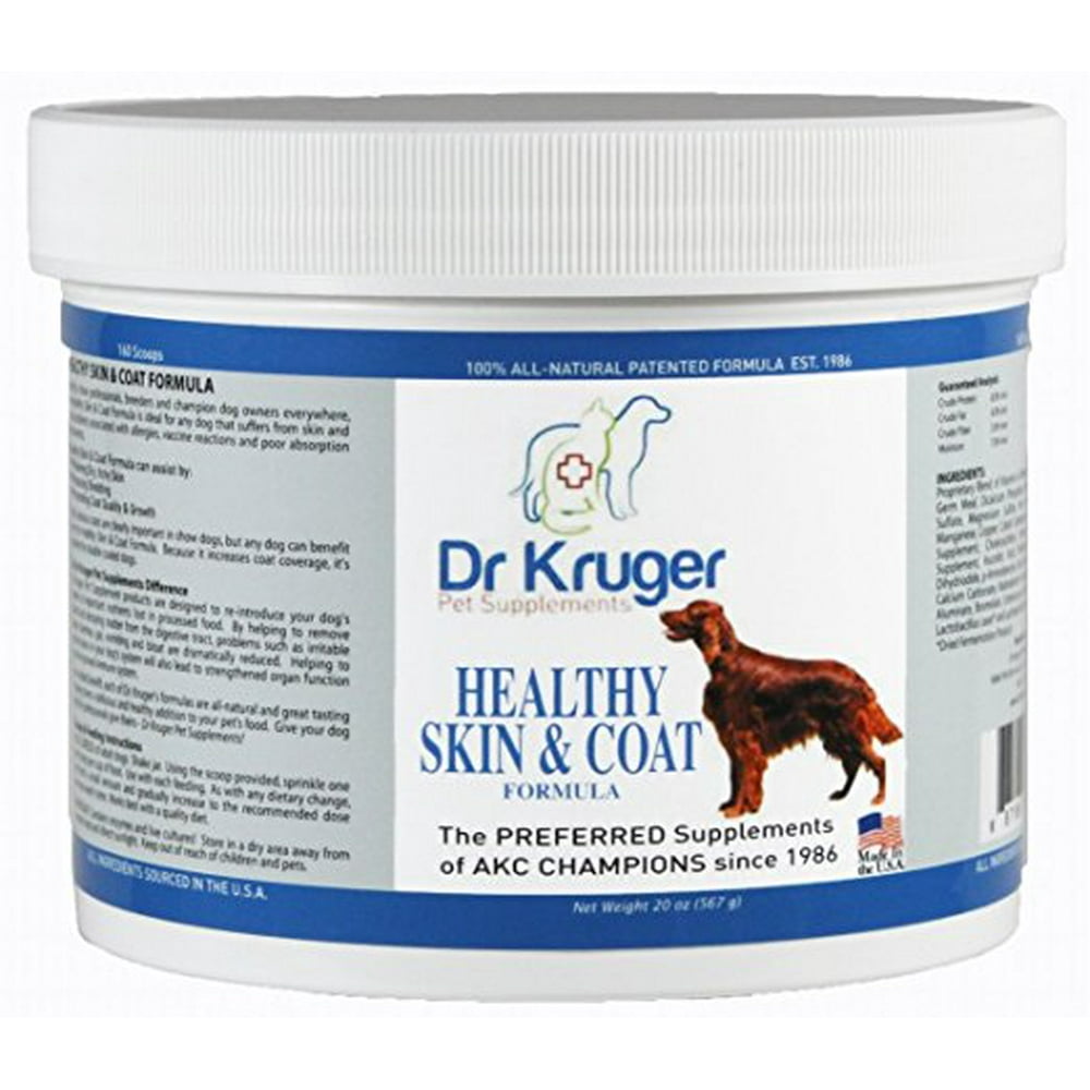 Dr Kruger Pet Supplements Healthy Skin & Coat Formula 20 Ounces