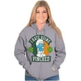 thumbnail image 4 of Smurfs Hate Being Pinched St Paddy Zip Up Hoodie Men's Women's Brisco Brands S, 4 of 6