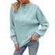 thumbnail image 1 of Gibobby Suéter casual mujer, Suéter de punto de manga larga con cuello en V para mujer(Azul,M), 1 of 5
