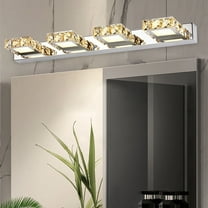 12W 62*5*11cm 4-Light Modern Bathroom LED Crystal Mirror Front Light Wall Lamp Vanity Light Bathroom Mirror Light Fixtures