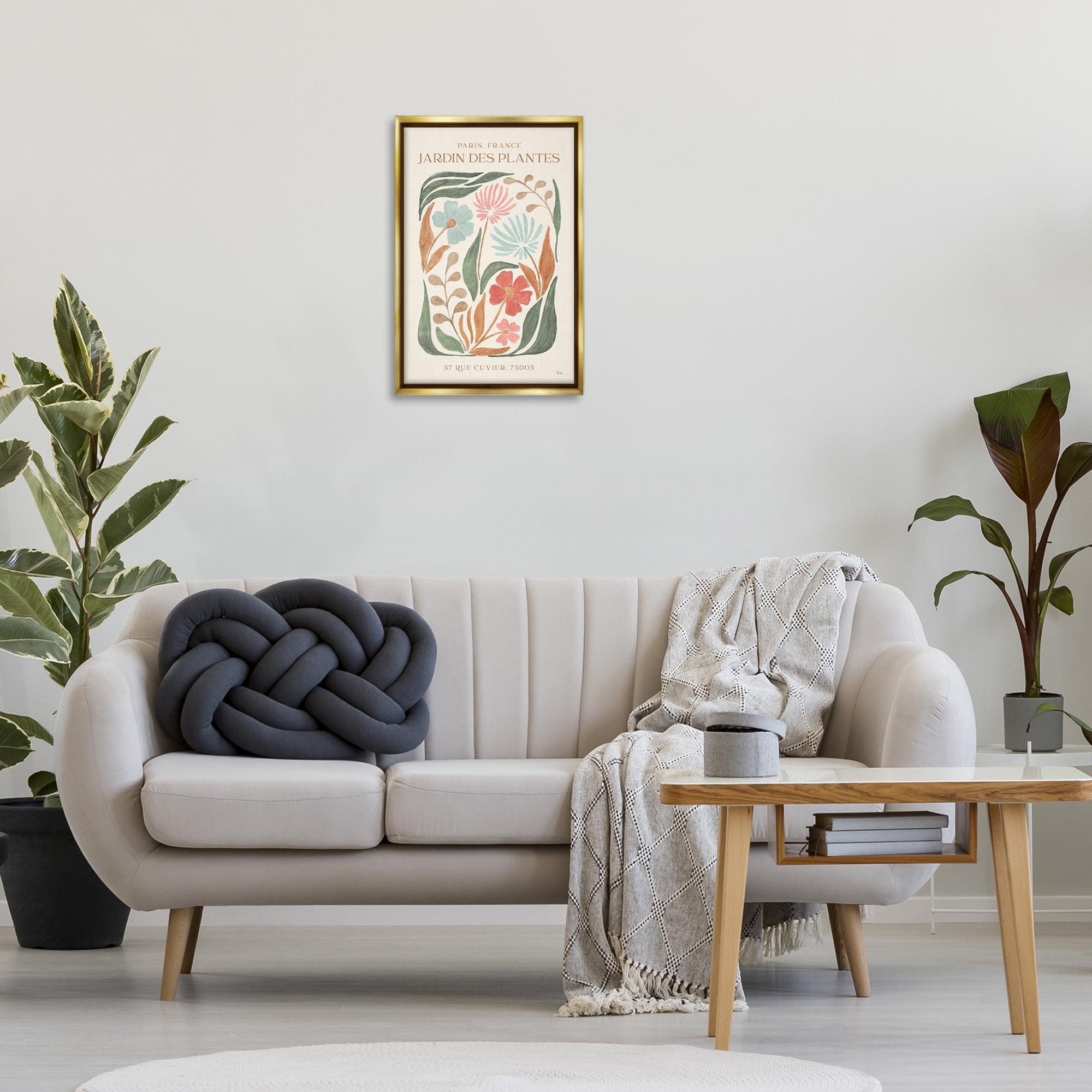 Stupell Industries French Exhibition Florals Botanical & Floral Painting Gold Floater Framed Art Print Wall Art, 17 x 25