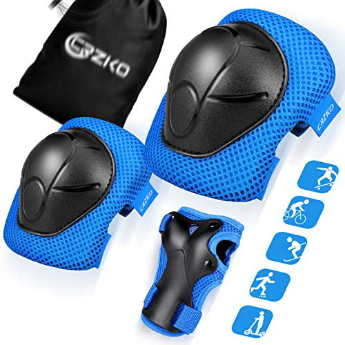 Adjustable Kids Protective Gear Knee Pads Elbow Pad 6 In1 Set With Wrist Guard 