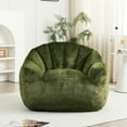 thumbnail image 2 of Bean Bag Chair for Adults and Kids, Oversized Bean Bag Sofa Chair with Armrests Stuffed High-Density Foam, Lazy Sofa Lounge Floor Sofa for Living Room,Bedroom Reading,Green, 2 of 12