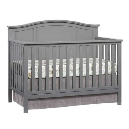 UPC: 0601202753871 | Oxford Baby Emerson 4-in-1 Convertible Crib  Dove Gray  GREENGUARD Gold Certified  Wooden Crib