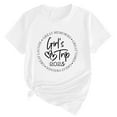 thumbnail image 5 of Tittly T Shirts for Women Spring Tops for Women Girl's Trip 2025 T Shirt Women's Fashion Round Neck Casual Short Sleeves Graphic Tees Tshirts Shirts White L, 5 of 5