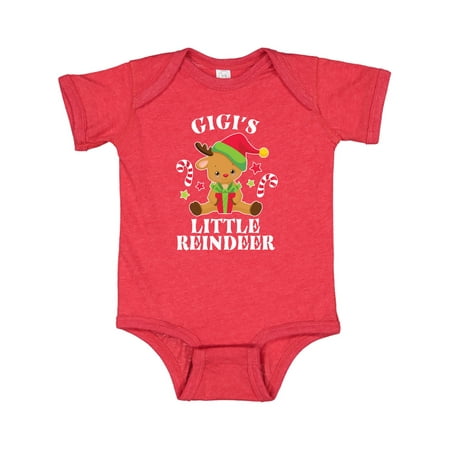 

Inktastic Christmas Gigi s Little Reindeer with Candy Canes Gift Baby Boy or Baby Girl Bodysuit