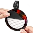 thumbnail image 2 of Halloween Spider Web 2pcs PU Leather Round Bag Tags Suitcase Handbag Tags with Privacy Cover and Name ID Tag for Travel Luggage, Handbags, Backpacks, School Bags, 2 of 6