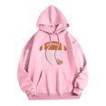 thumbnail image 4 of Yutgune Graphic Hoodies for Women Game Day Football Graphic Drawstring Pocket Pullover Hoodies Hooded Sweatshirt for Women, 4 of 5