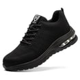 thumbnail image 1 of Zapatos De Trabajo Zapatos de trabajo unisex Zapatillas de deporte transpirables con punta de acero Zapatos de seguridad (45 Black) Sywqhk Para Estrenar, 1 of 8