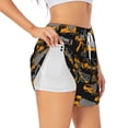 thumbnail image 2 of Haiem Yellow Excavator Women's 2 in 1 Running Shorts - Lightweight Athletic Workout Gym Yoga Breathable Sports Shorts Liner with Phone Pockets-Small, 2 of 9