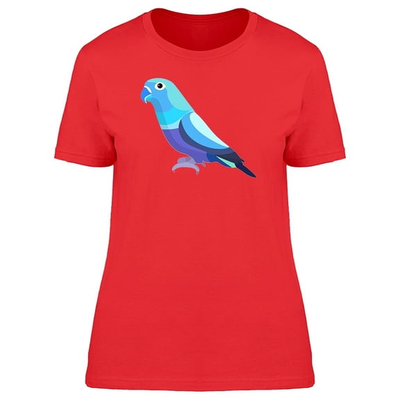 Simple Art Blue Lovebird T-Shirt Women -Image by Shutterstock, Female Large