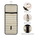 thumbnail image 5 of Iauyy 3 Piece Large Portable Hanging Toiletry Bags for Travel,Foldable Makeup Organizer with Multiple Compartments for Men&Women，White Checkered Pattern, 5 of 9