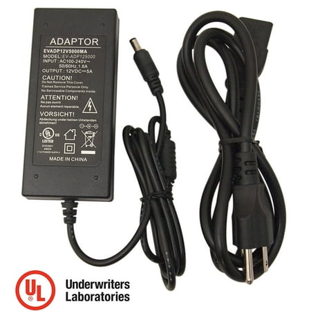- EVERTECH 12V DC 5A ( 5 Amper / 5000 mA ) AC to DC Power Supply Adapter for Security DVR and LED Lighting Srip