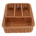 thumbnail image 5 of Wicker Baskets 4-Section Tea Bag/Sugar Packet Holder,Seagrass Woven Compartment Organizer,Storage Rattan Divided, 5 of 10