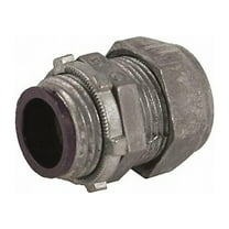 Raco EMT Grounding Connector, 3/4 in, Compression, Zinc Alloy, Plain, Gray 2833