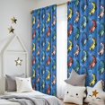 thumbnail image 5 of Blackout Kids Curtains,Blue Cartoon Dinosaurs Text Pattern Childrens Insulated Curtains Set Of 2,Bedroom Essentials,Toddler Room Decor 52"x84", 5 of 5
