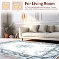 thumbnail image 2 of ODIKA 8'x10' Machine Washable Non-Slip Area Rug, Ribbon Willow With Elegant Clustering Design High Traffic Rug, Blue, 194581, 2 of 7