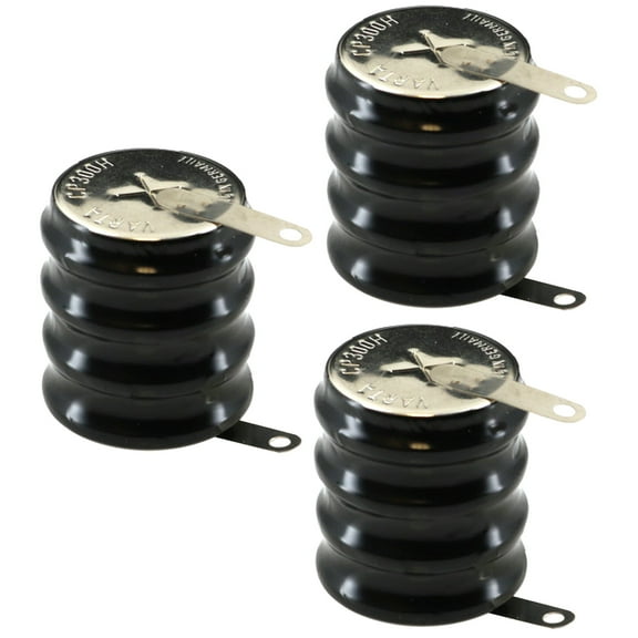 3x 4/CP300H 4.8 Volt 300mAh NiMH Battery w/ Tabs for Wireless Beacon, RTC, MBU