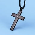 thumbnail image 3 of Men's Cross Necklace with Lord's Prayer, Stainless Steel Christian Cross Pendant Necklace for Men, 3 of 6
