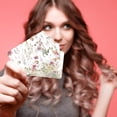 thumbnail image 2 of Atefa 16 Pcs Credit Card Skin Cover Set Debit Card Stickers Elegant Waterproof PVC ID Cover Anti-wrinkling for Transportation Fun Gift Idea (Flower, Beige), 2 of 7