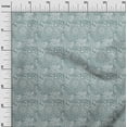 thumbnail image 2 of oneOone Cotton Jersey Dark Teal Green Fabric Paisley & Floral Mandala Sewing Material Print Fabric By The Yard 58 Inch Wide, 2 of 4