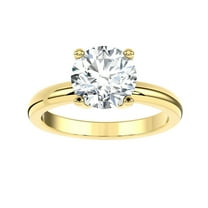 ARAIYA FINE JEWELRY 14K Yellow Gold Lab Grown Diamond Solitaire Engagement Ring (1/2 cttw, E-F Color, VS1 Clarity) Size 5.5