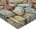 thumbnail image 2 of Ambesonne Cobblestone Fitted Sheet 2 Pcs Set, Rustic Natural Wall, Twin, Multicolor, 2 of 3