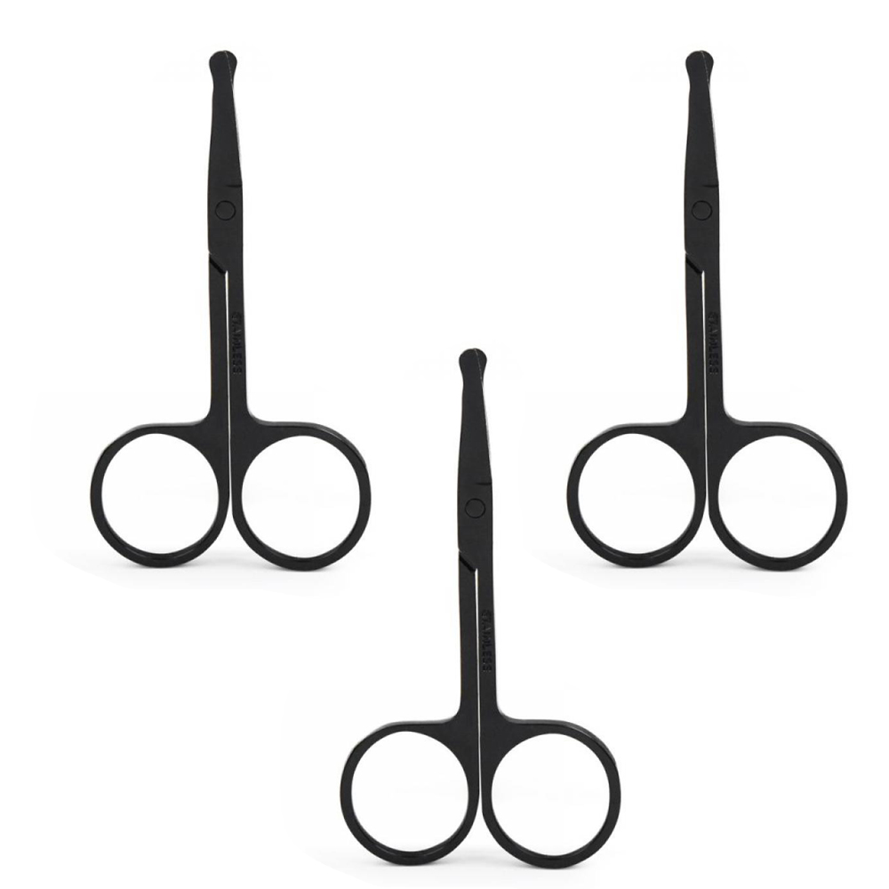 3 Pieces Nose Hair Scissors Rounded Tip Scissors Facial Hair Scissors