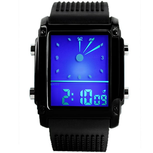 Reloj electrónico multifuncional de moda, reloj LED creativo multifuncional para deportes al aire libre, reloj para parejas de estudiantes