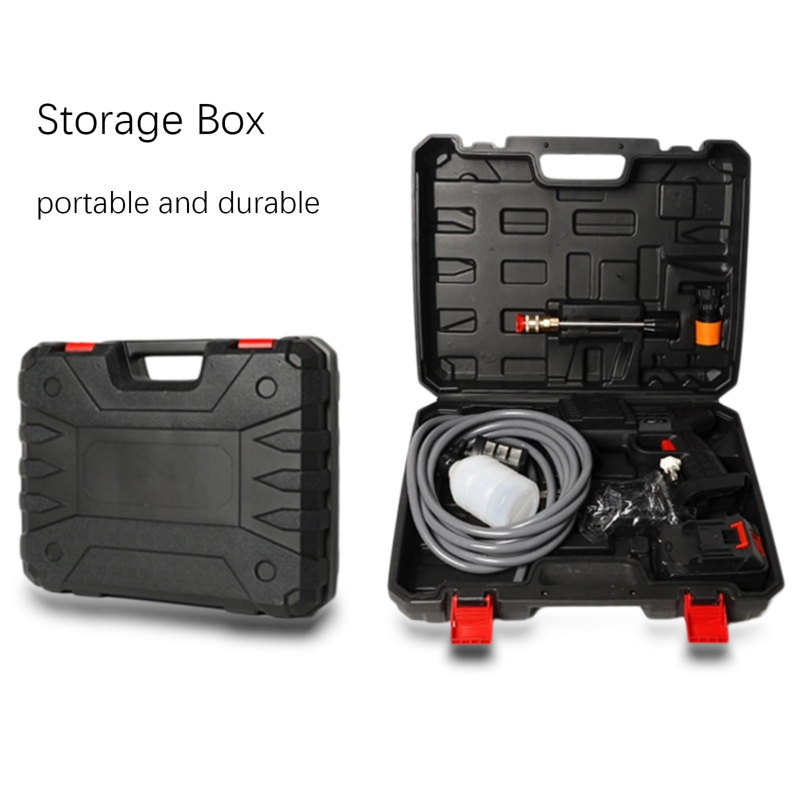 Byseng Cordless Pressure Washer, 500PSI Portable Cordless Powerful Washer with 48Vh Rechargeable Battery 5m Water Pipe