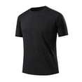 thumbnail image 3 of UVEASISHA Athletic Tshirts for Men Cooling Summer Lightweight Workout T Shirts Big and Tall Solid Casual Tee Tops Black XXL, 3 of 5