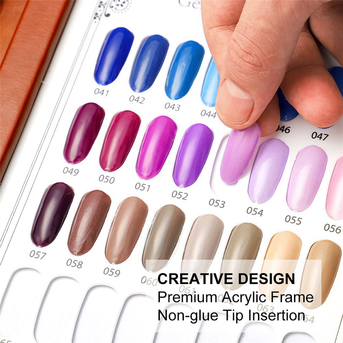 3X 216 Colors Nail Tips Display Book DIY Nail Art Showing Shelf Gel Color Card Chart Painting Display Board Silver