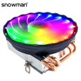 thumbnail image 2 of Muñeco de nieve 4 tubos de calor enfriador de CPU RGB 120mm PWM 4 pines PC radiador silencioso Intel LGA 2011 1700 1150 1151 1155 AMD AM3 CPU ventilador de refrigeración Tan Jianjun unisex, 2 of 2