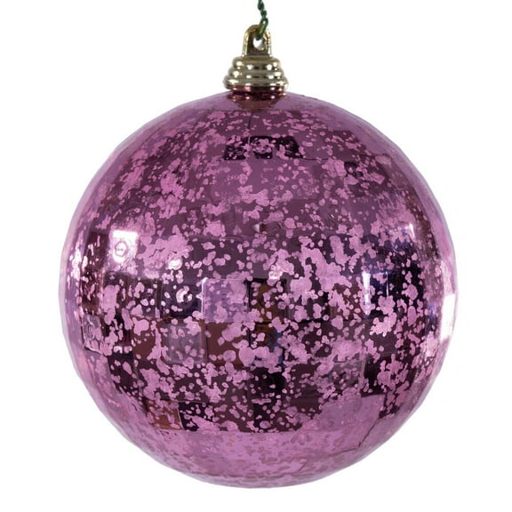 4" Pink Mirror Mercury Orn 6/Bag