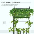 thumbnail image 4 of Outsunny Treillis d'Arche de Jardin de 8,7 Pi avec Volutes, Tonnelle de Mariage pour Roses, 4 of 10